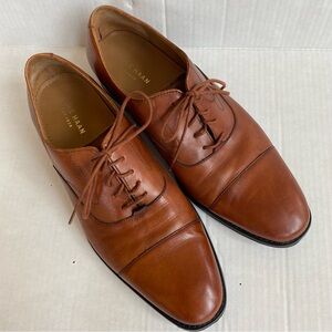 Cole Haan mens cap toe leather Oxford British tan shoe size 11